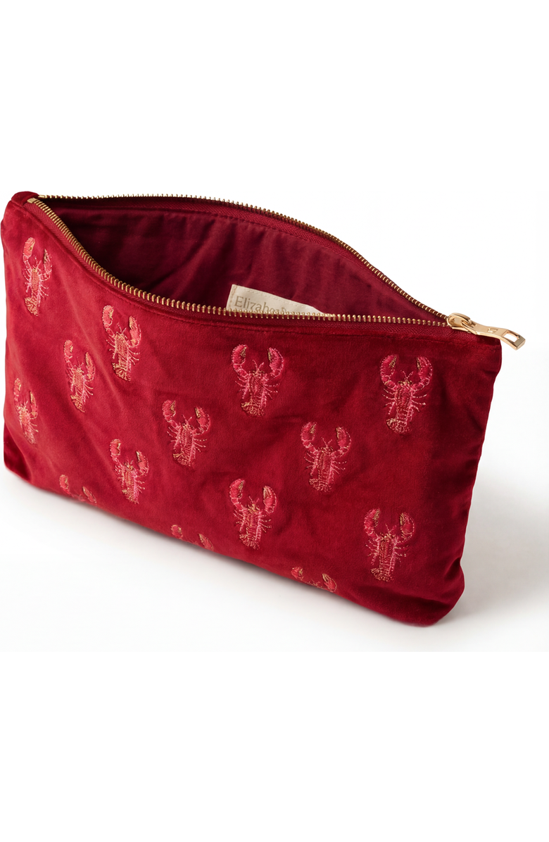 Elizabeth Scarlett Lobster Everyday Pouch, Alternate, color, Red