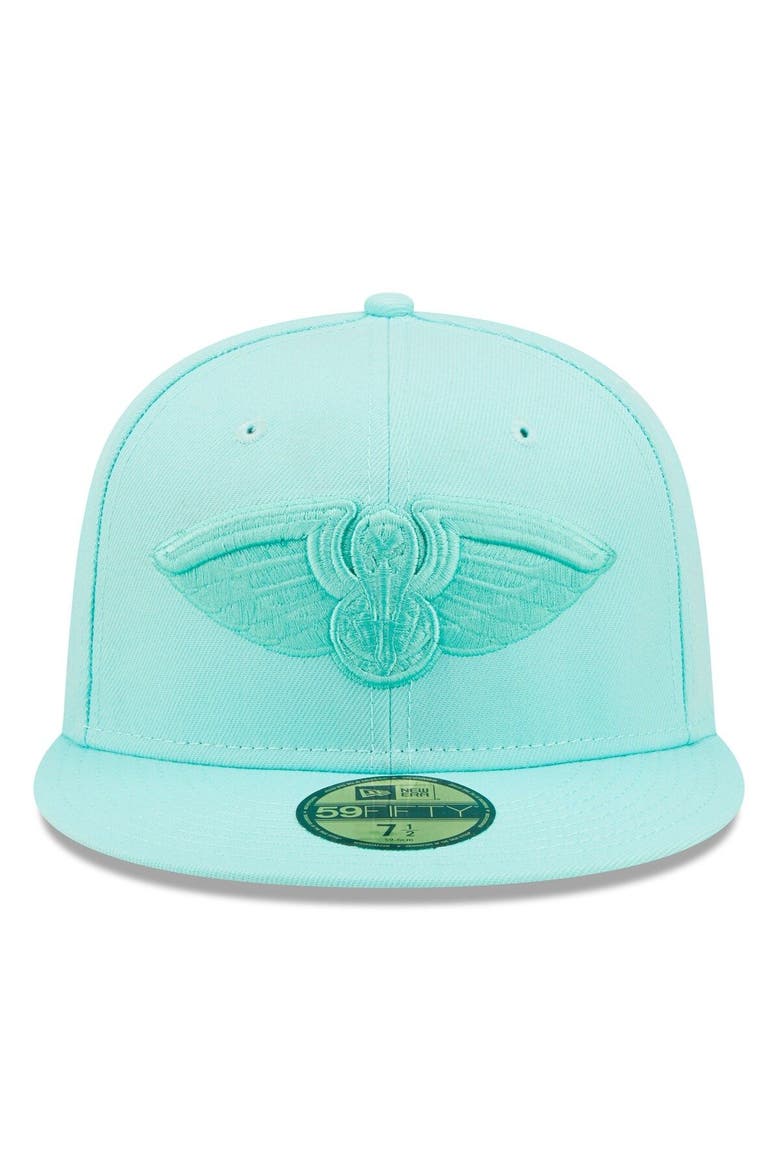 Men's New Era Turquoise New Orleans Pelicans Color Pack 59FIFTY Fitted Hat, Alternate, color, Turquoise