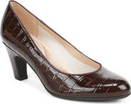LifeStride Parigi Croc Embossed Faux Leather Pump