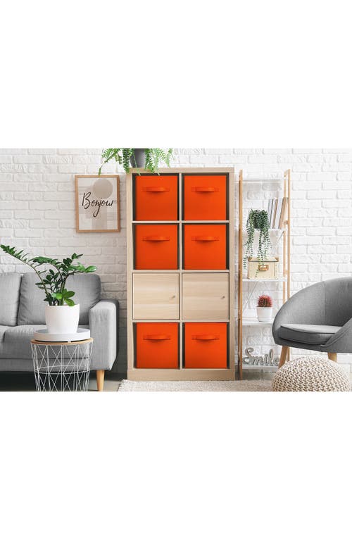 Sorbus Large Collapsible Storage Cube In Orange