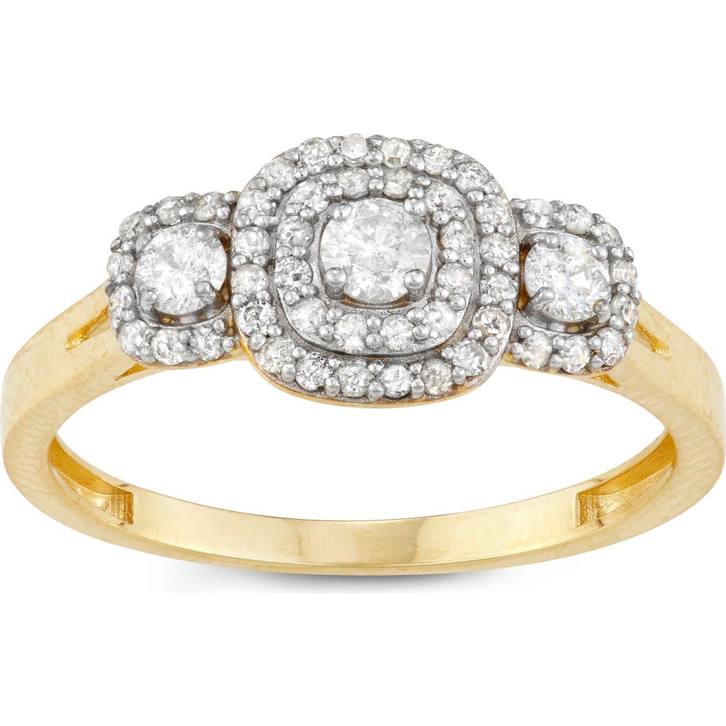 Fuzion Creations Two-tone Diamond Ring In Yellow