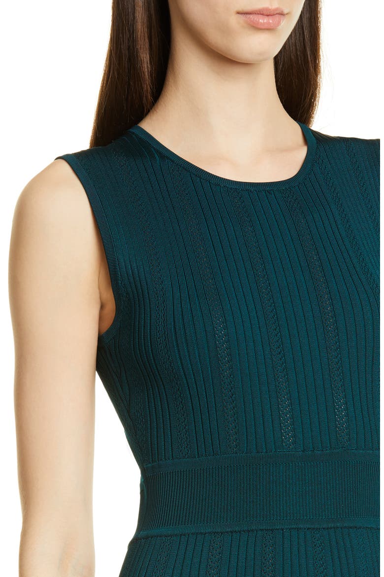Pointelle Sweater Dress, Alternate, color, SPRUCE