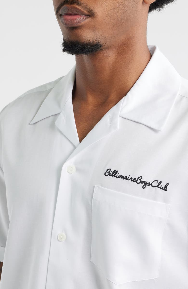 Billionaire Boys Club Antimatter Logo Camp Shirt, Alternate, color, White