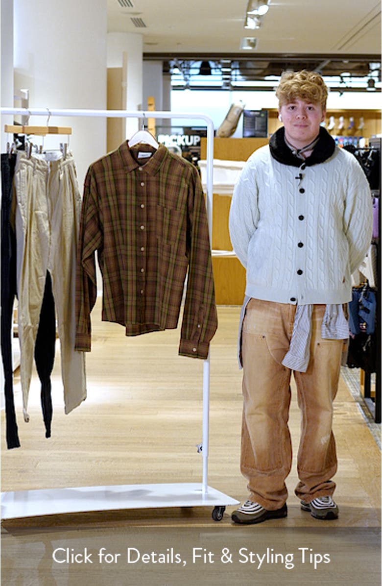 Art Department Plaid Poplin Button-Up Shirt, sales video thumbnail