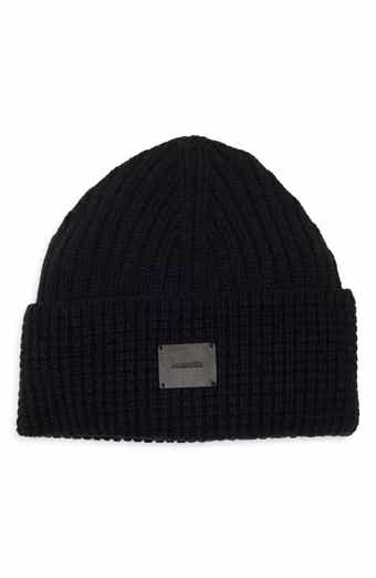 AllSaints Logo Patch Cuffed Beanie