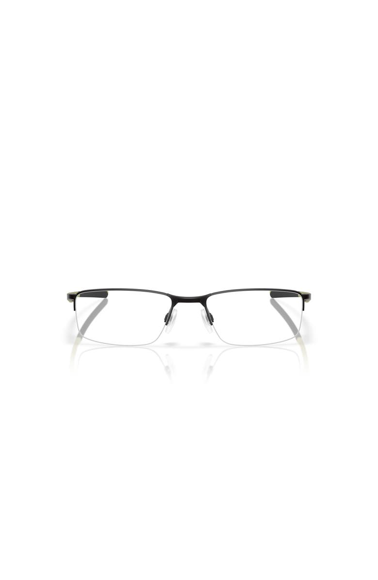 Oakley 56mm Rectangle optical glasses, Alternate, color, Black