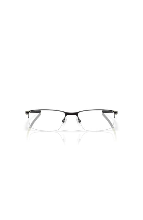 Oakley 54mm Rectangle Optical Glasses In Brown