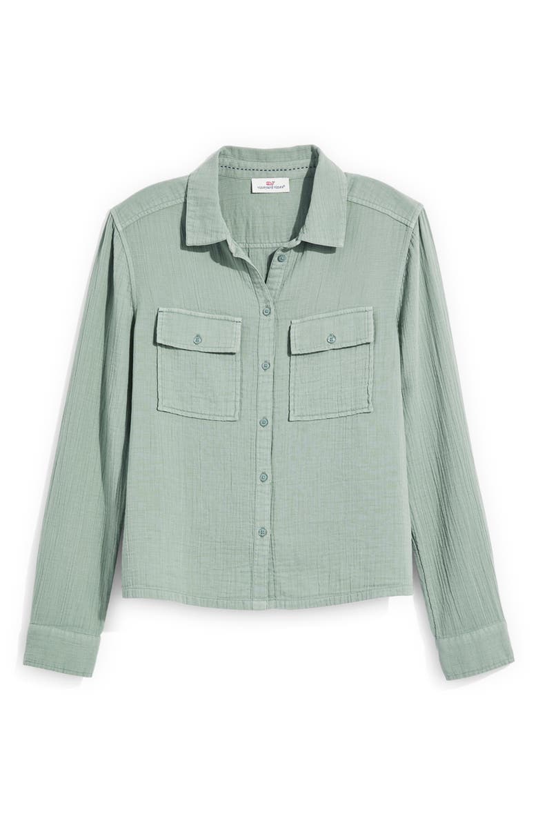 vineyard vines Camp Gauze Button-Up Shirt, Alternate, color,