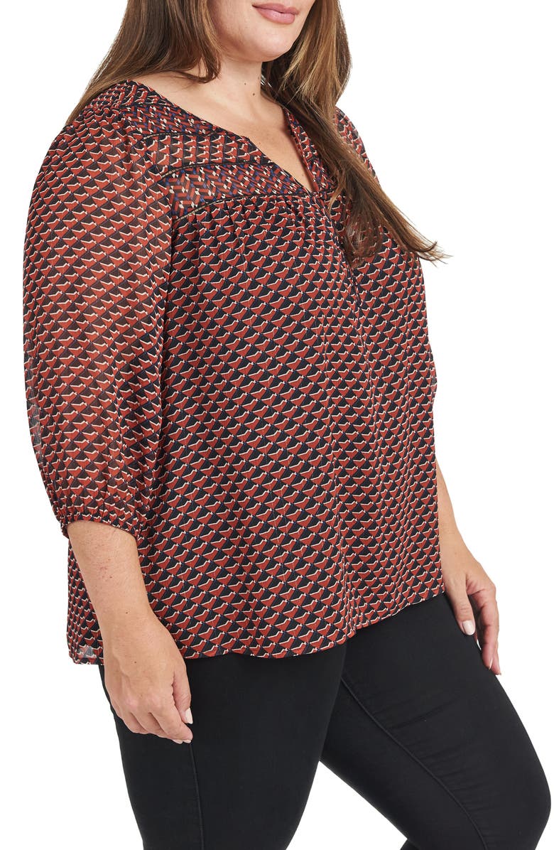 Daniel Rainn Print Blouse, Alternate, color, 