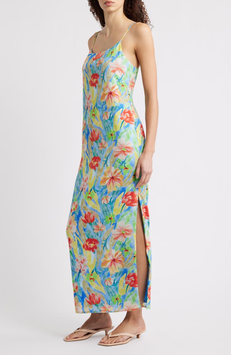 Sam Edelman Floral Scoop Neck Maxi Dress, Alternate, color, 