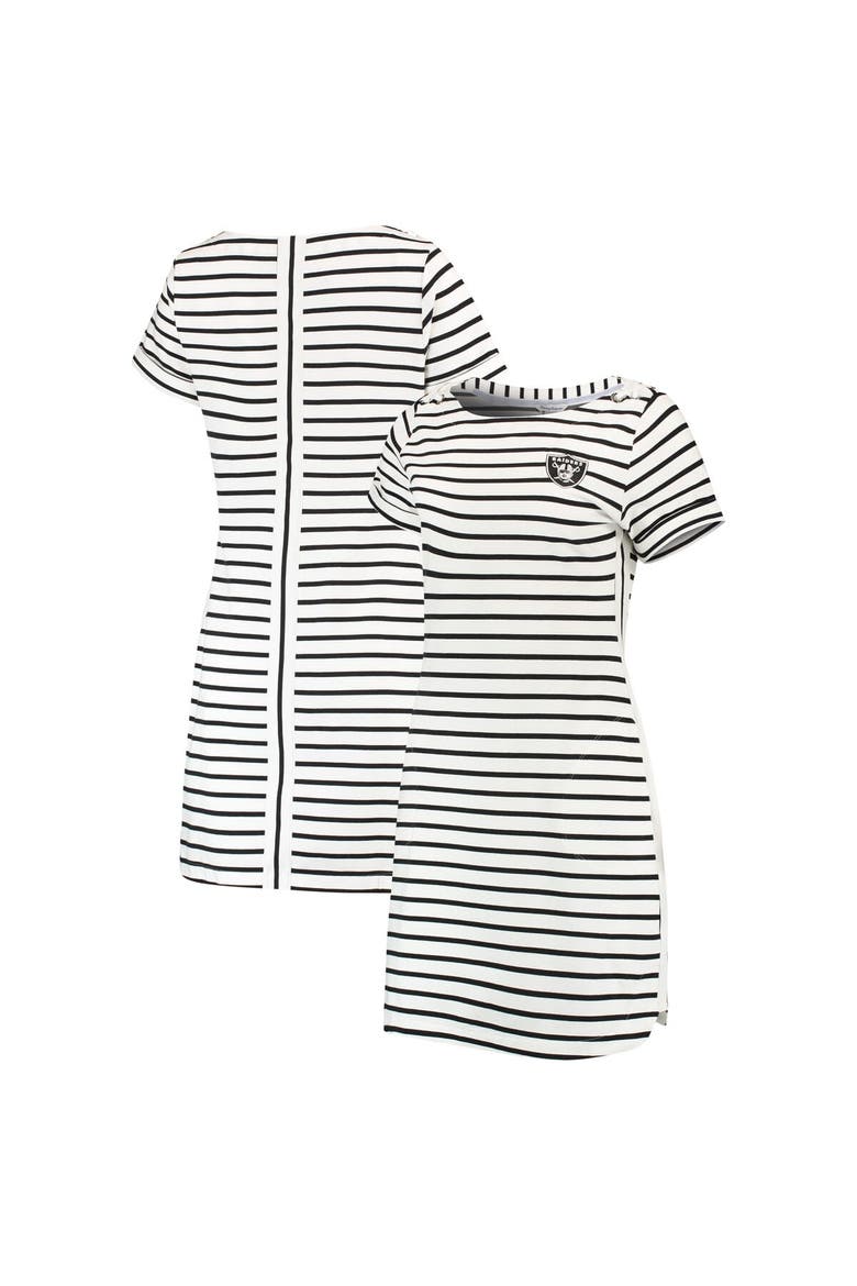 Women's Tommy Bahama White Las Vegas Raiders Tri-Blend Jovanna Striped Dress, Alternate, color, White
