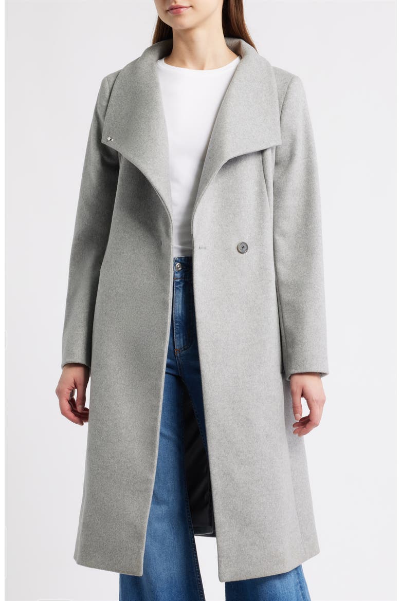 Wool & Cashmere Belted Coat, Alternate, color, LIGHT PASTEL/ GREY