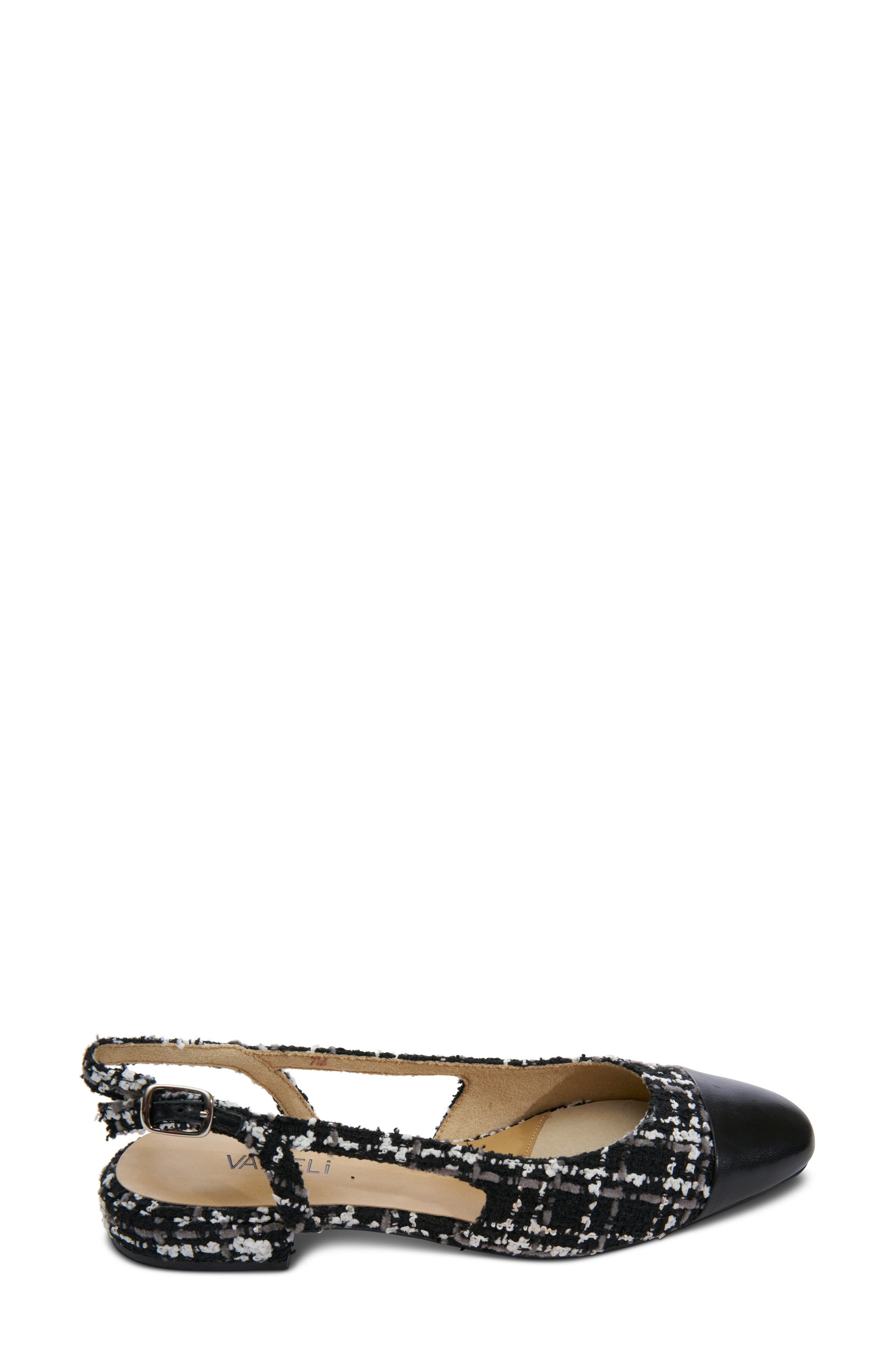 VANELi Tisha Cap Toe Slingback Flat, Alternate, color, Black
