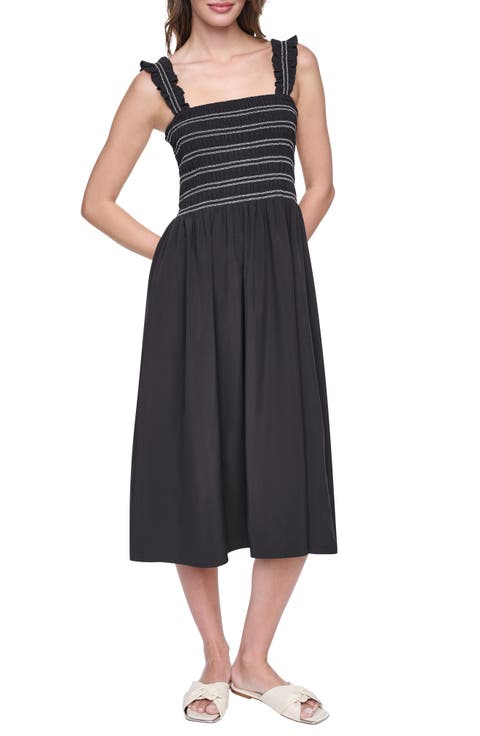 Commuter Sleeveless Swing Midi Dress