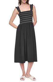 DKNY Commuter Sleeveless Swing Midi Dress