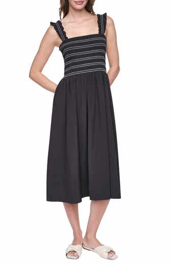 Commuter Sleeveless Swing Midi Dress