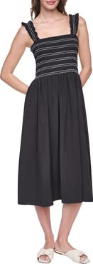 DKNY Commuter Sleeveless Swing Midi Dress