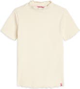 Scotch & Soda Kids' Lettuce Edge Stretch Cotton Rib T-Shirt