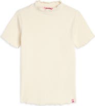 Scotch & Soda Kids' Lettuce Edge Stretch Cotton Rib T-Shirt