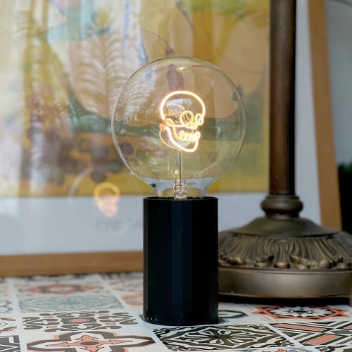 Mitb Skull Portable Table Lamp In Yellow