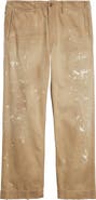 Double RL Distressed Paint Splatter Field Chinos