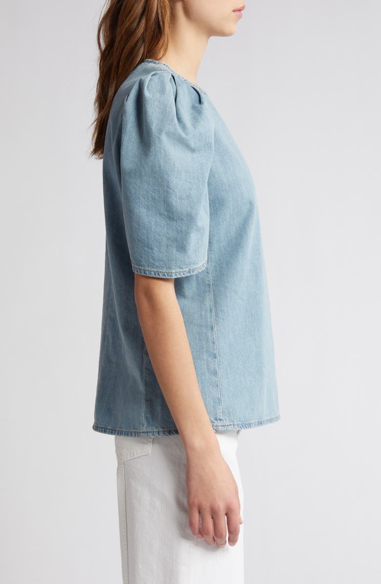 FRAME Puff Sleeve Denim Top, Alternate, color, Sonder