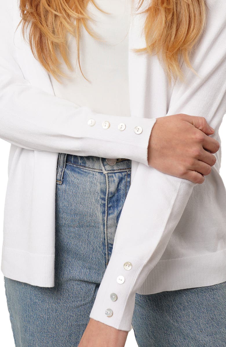 CYRUS Open Front Knit Cardigan, Alternate, color, White