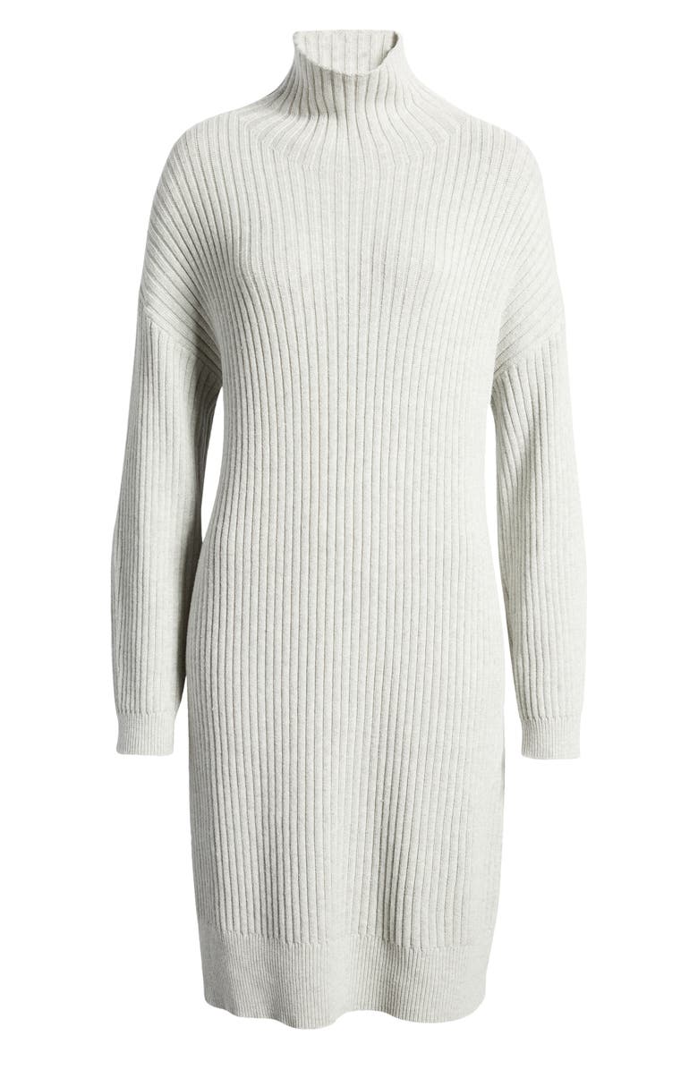Treasure & Bond Turtleneck Ribbed Long Sleeve Sweater Dress, Alternate, color, 