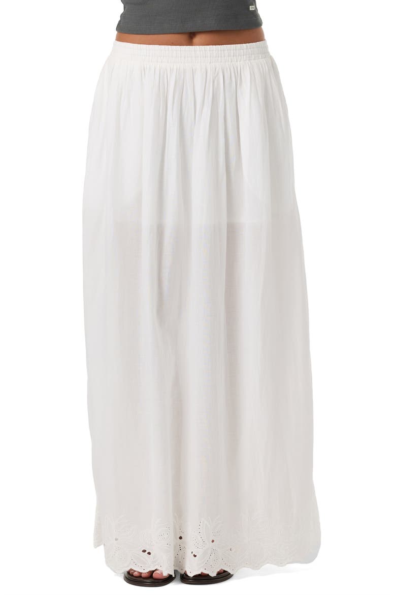 Annalee Eyelet Embroidered Maxi Skirt, Main, color, WHITE