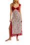 Suddenly Fine Floral Print Cutout Lace Trim Nightgown