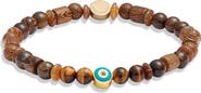 Caputo & Co. Tiger's Eye & Wood Bead Bracelet