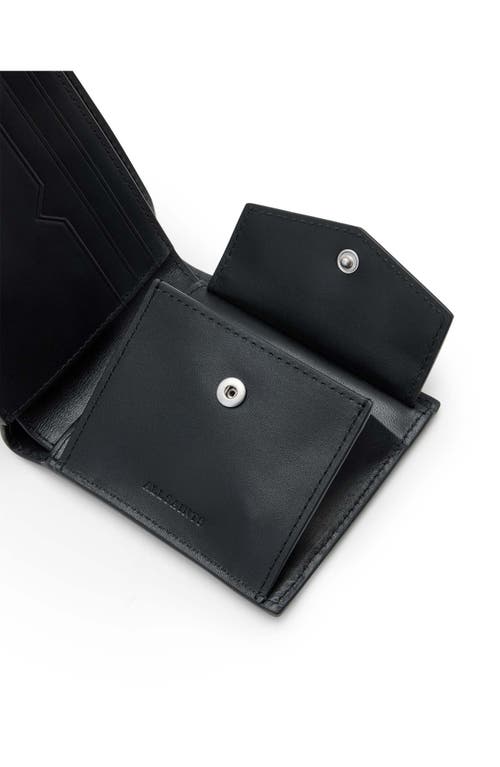 Allsaints Delph Tierra Leather Wallet In Black