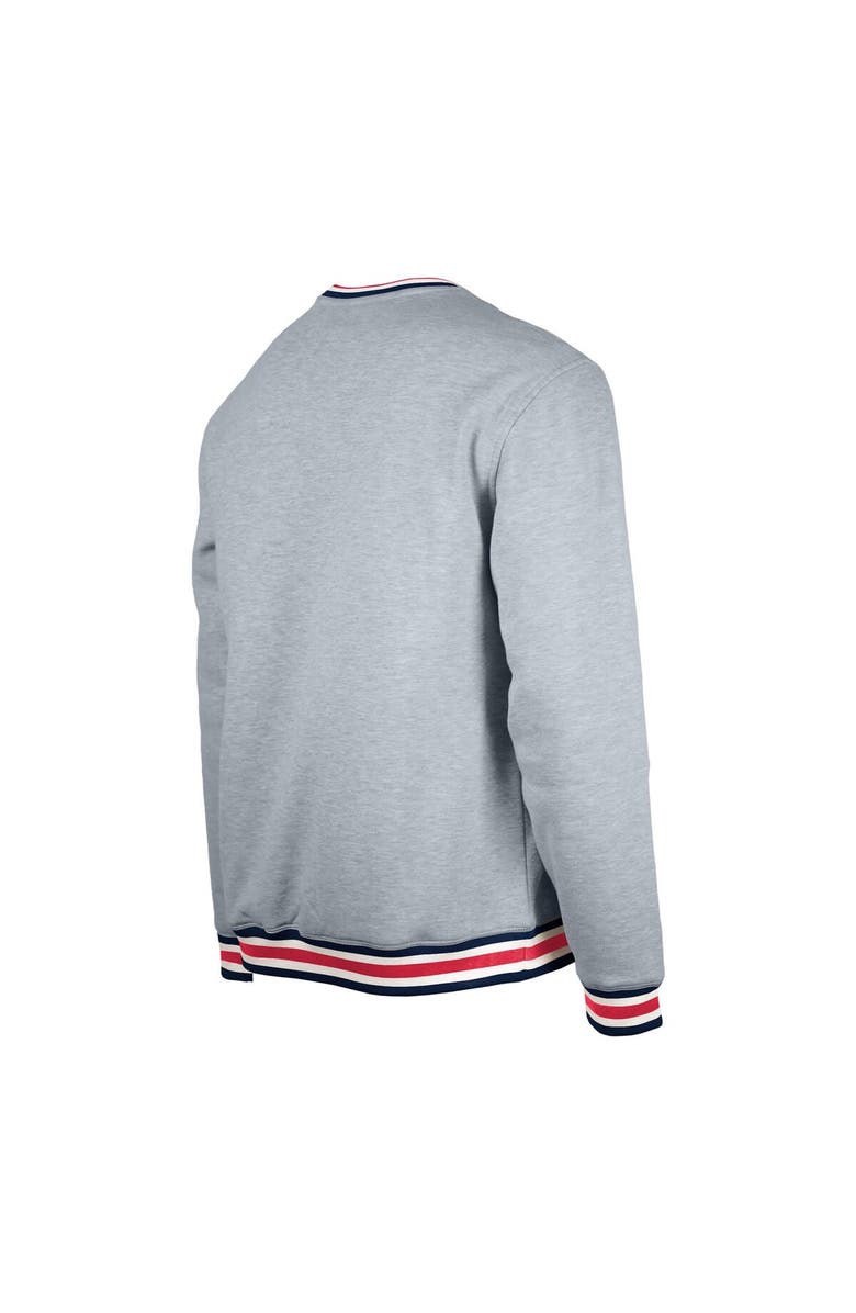 5TH AND OCEAN BY NEW ERA Men's 5th & Ocean by New Era Gray USMNT Throwback Fleece Crewneck Pullover Sweatshirt, Alternate, color,