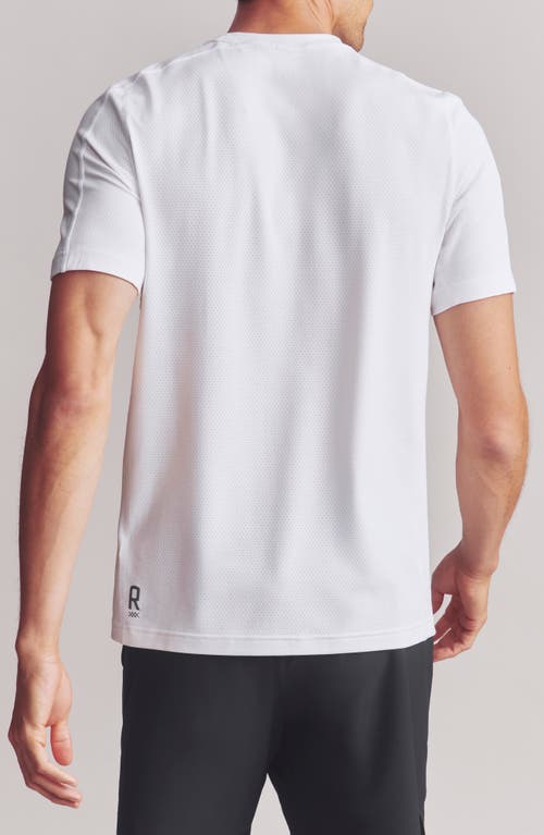Rhone Invictus Perforated Performance T-shirt In Bright White