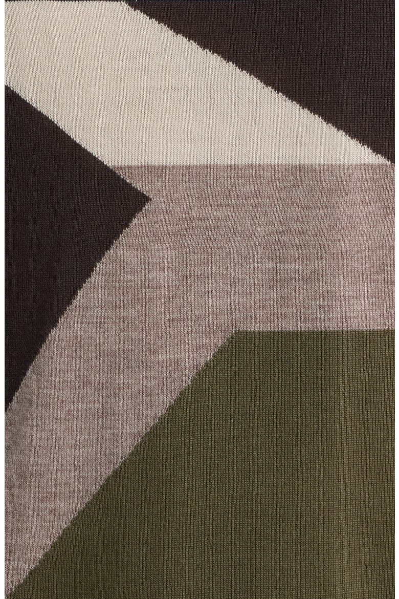 Wool Crewneck Sweater, Alternate, color, BROWN/ GREEN