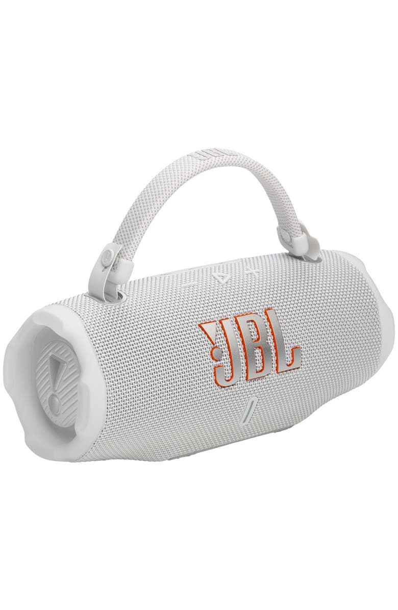 JBL Charge 6 Waterproof Bluetooth Speaker, Main, color, White