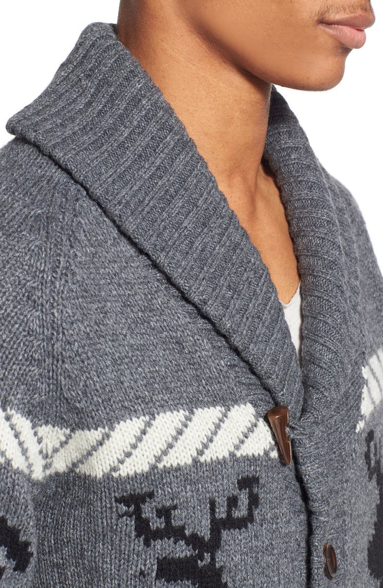 WeSC 'Froy' Jacquard Shawl Collar Cardigan, Alternate, color, 