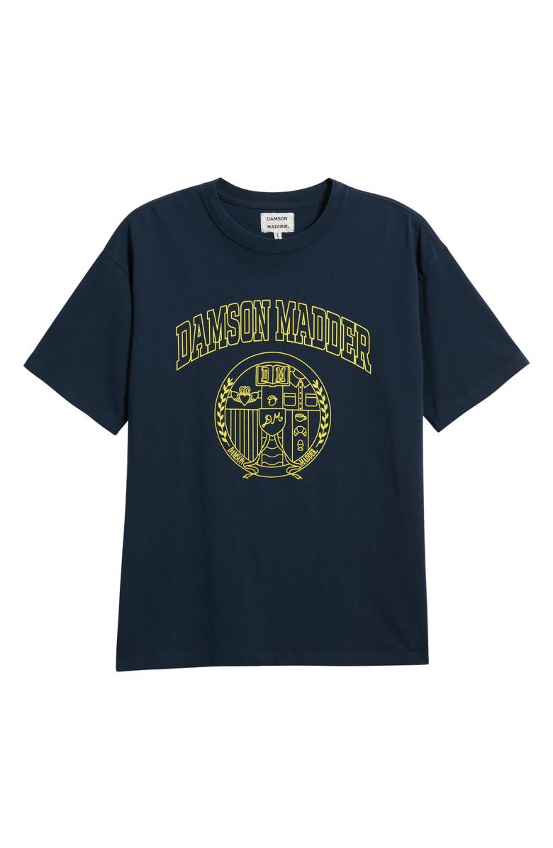 Damson Madder Collegiate Oversize Graphic T-Shirt, Alternate, color, Navy