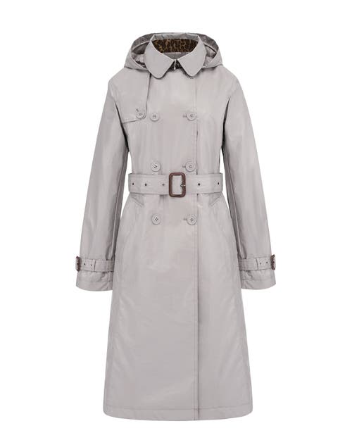 Jane Post Downtown Rain Trench In Warm Grey