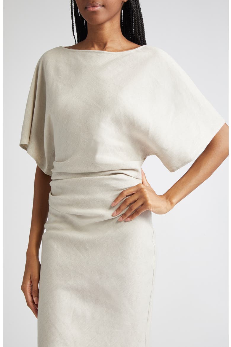 Amelie Linen Blend Dress, Alternate, color, NATURAL