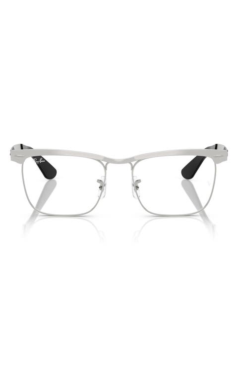 54mm Semi Rimless Square Optical Glasses