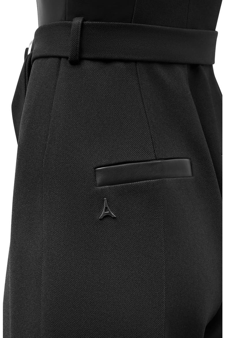 Sabine Tailored Pleat Jumpsuit with Belt, Alternate, color, Black