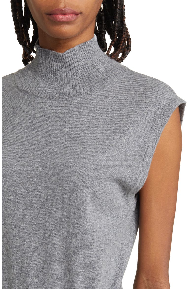 Arco Sleeveless Cashmere Sweater, Alternate, color, DARK GREY