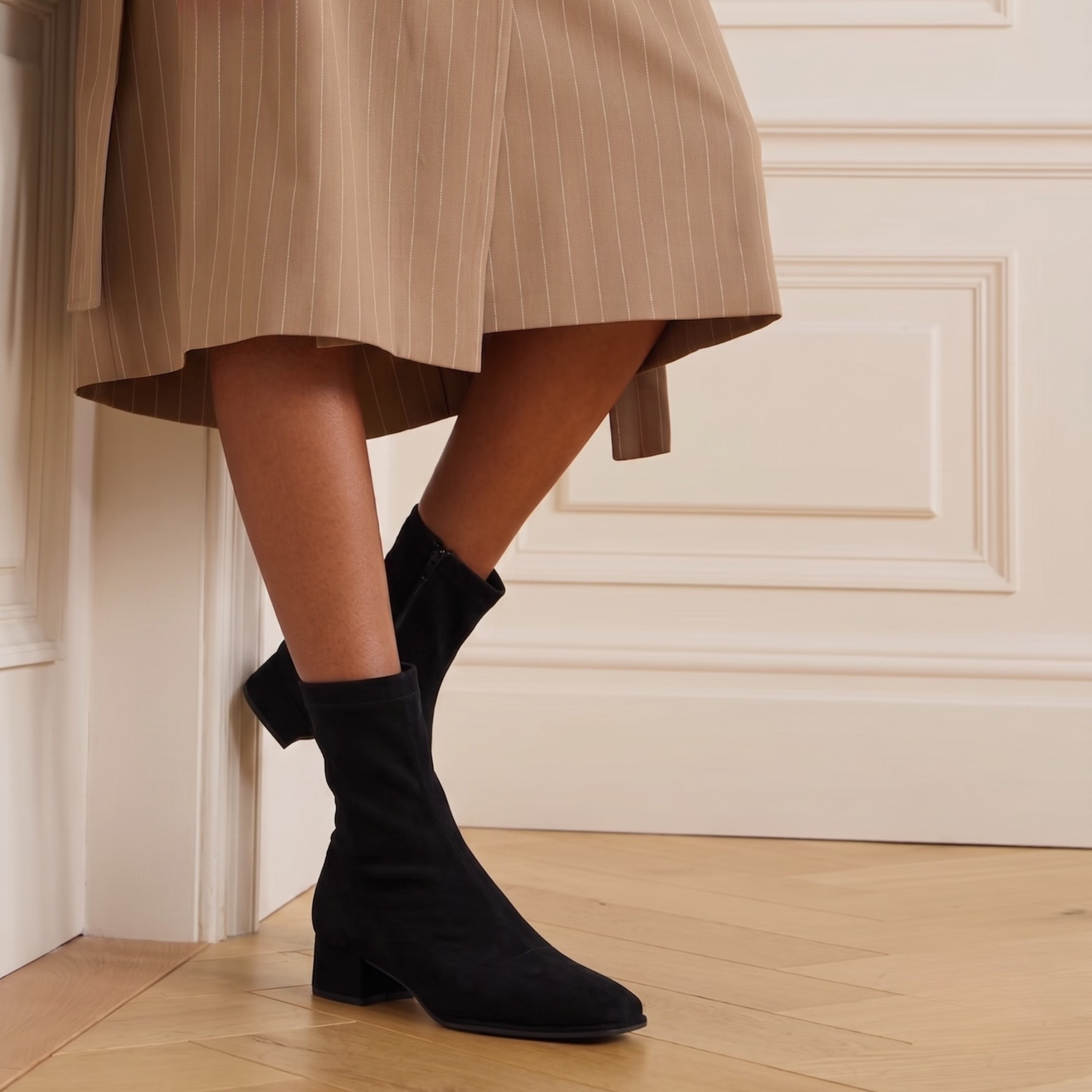 Massi Square-Toe Sock Boot, Alternate, color, Black