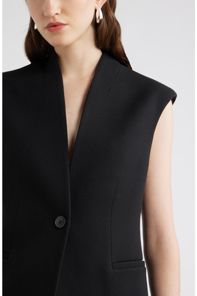 One-Button Vest, Alternate, color, BLACK