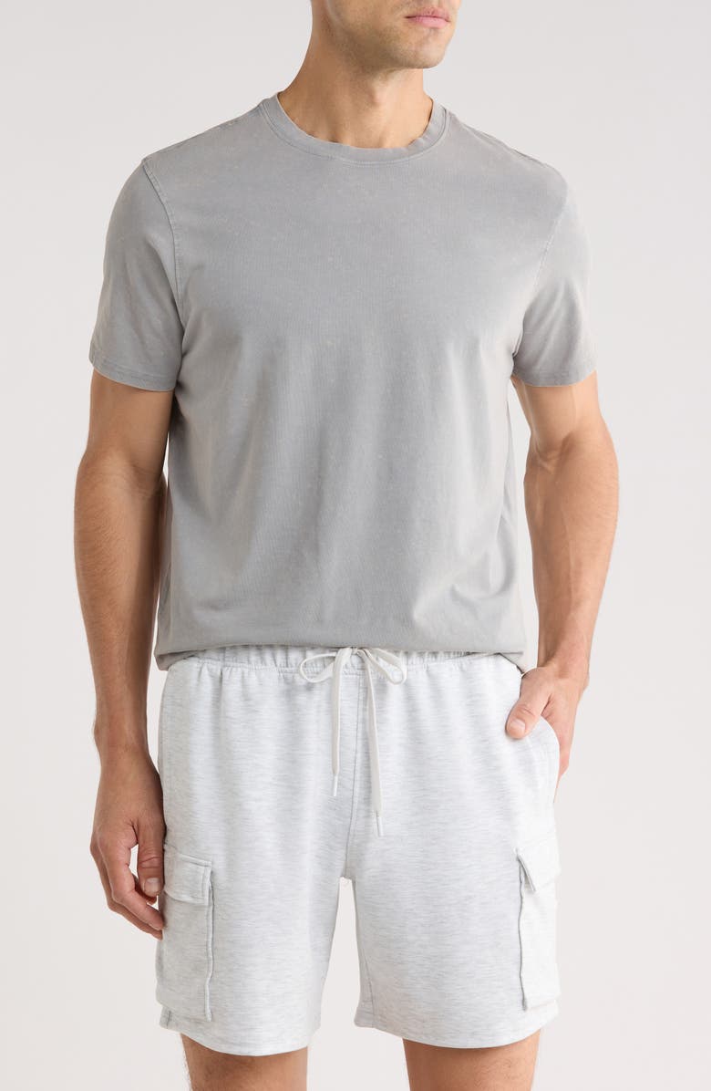 90 DEGREE BY REFLEX Acid Wash Stretch Cotton T-Shirt, Main, color, Steel Gray