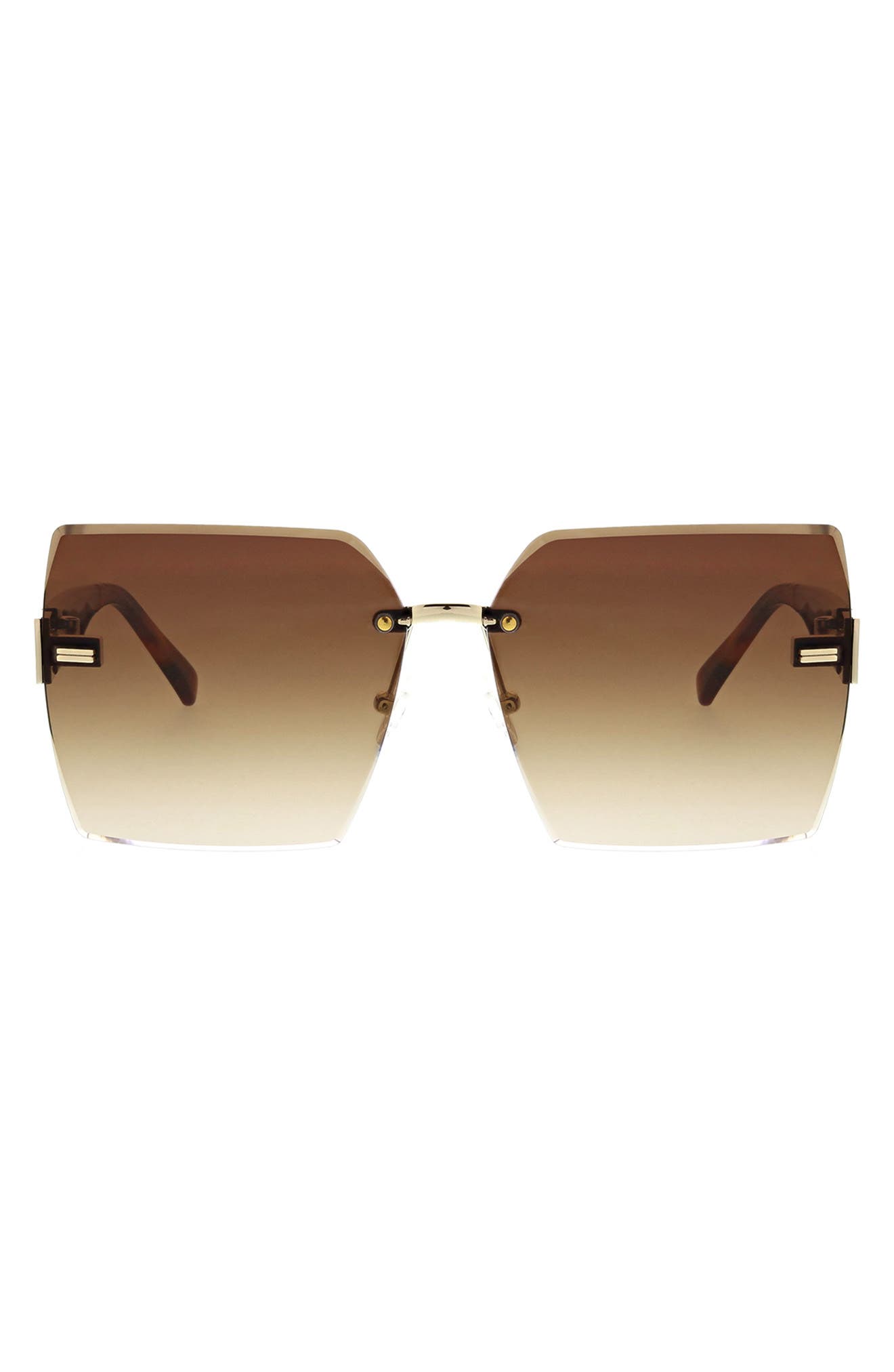 Oscar de la Renta 63mm Large Rimless Square Sunglasses