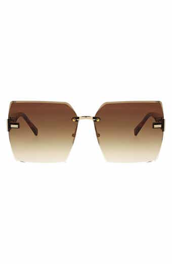 Oscar de la Renta 63mm Large Rimless Square Sunglasses