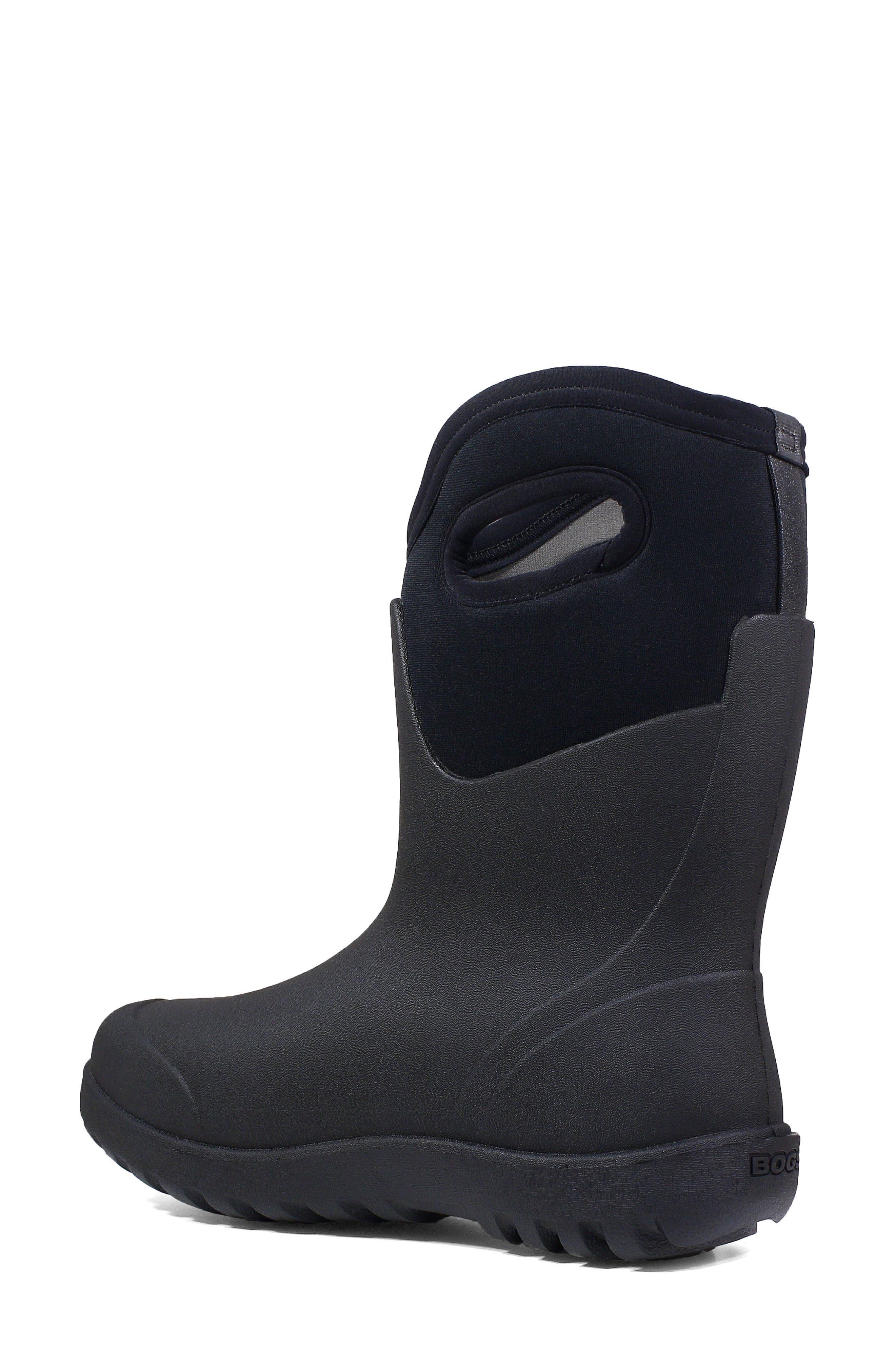 Bogs Neo Classic Mid Waterproof Rain Boot, Alternate, color, Black