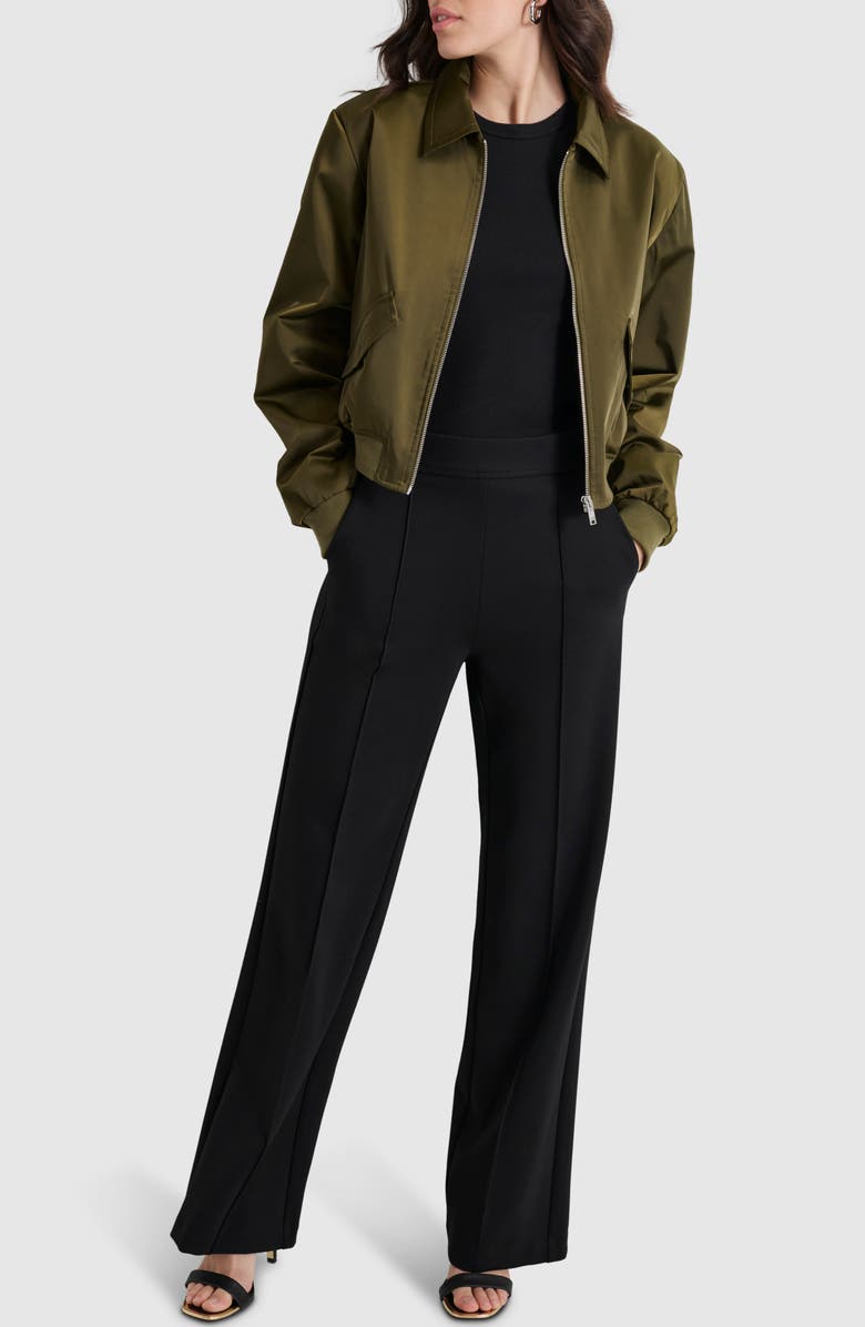 DKNY Crop Bomber Jacket, Alternate, color, 
